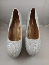 Delicacy Womens Size 10 Rhinestone Heels -- Design Sunset 58