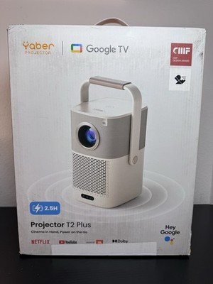 Yaber T2 Plus Projector Google TV 1080P FHD JBL Dolby 2.5H Battery