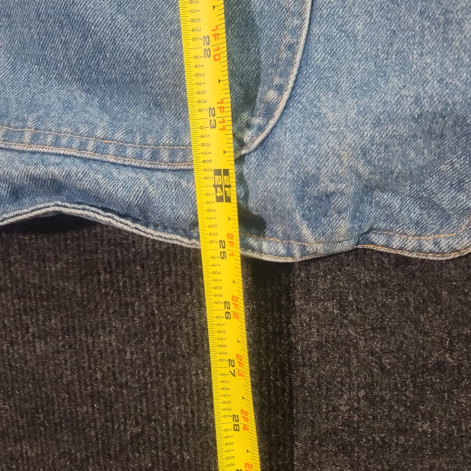 Vintage KC Collections Denim Jean Barn Jacket Quilted Lining Collar Med - Image 3 of 4