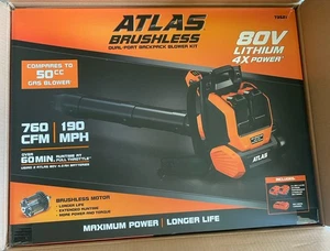 NEW ATLAS Kit de souffleur à dos double-port sans brosse 2 Piles & chargeur 73521