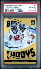 2024 PANINI DONRUSS OPTIC BEST TUDDYS GOLD #4 CJ STROUD/NICO COLLINS 2/10 PSA 10