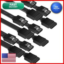 BENFEI SATA Cable III 6 Pack 18 Inch Black 6Gbps Straight Data Cable with