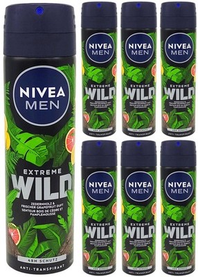 Nivea Men Extreme Wild  Deo-Spray Zedernholz Grapefruit 48h-Schutz 7x150ml