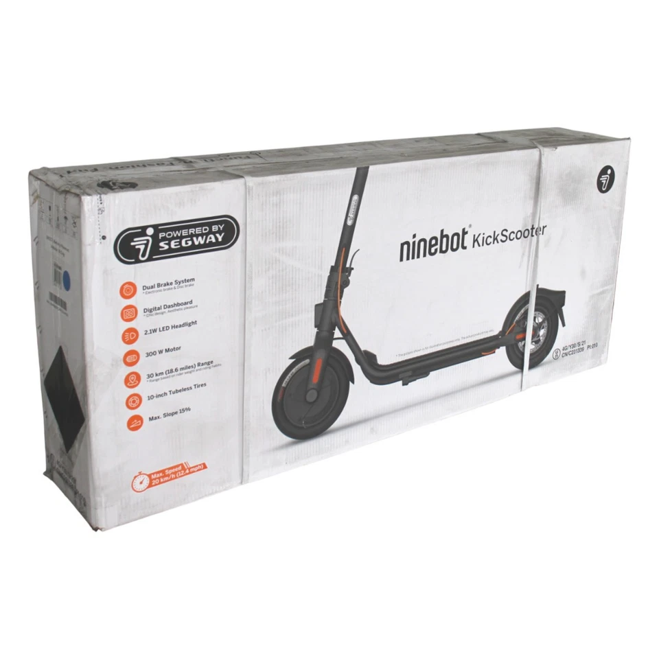 Ninebot F30D powered by Segway E-Scooter 10 Zoll Elektroscooter Schwarz