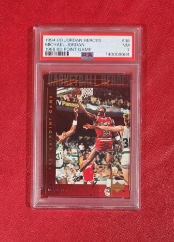1994-95 Upper Deck #39 Michael Jordan Heroes Chicago Bulls NBA Card PSA 7
