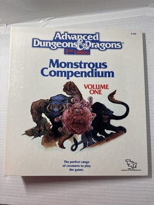 AD&D Monstrous Compendium Volume One TSR 2102 Binder Complete 2nd Edition VG