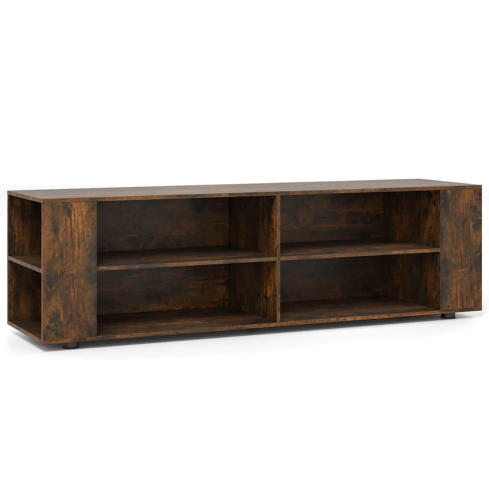 59" Wood TV Stand Console Storage Entertainment Media Center with Shelf Walnut
