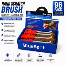 Image of Blue Spot Hand Wire Scratch Brush Copper Plated Steel Plastic Handle 96 Pack