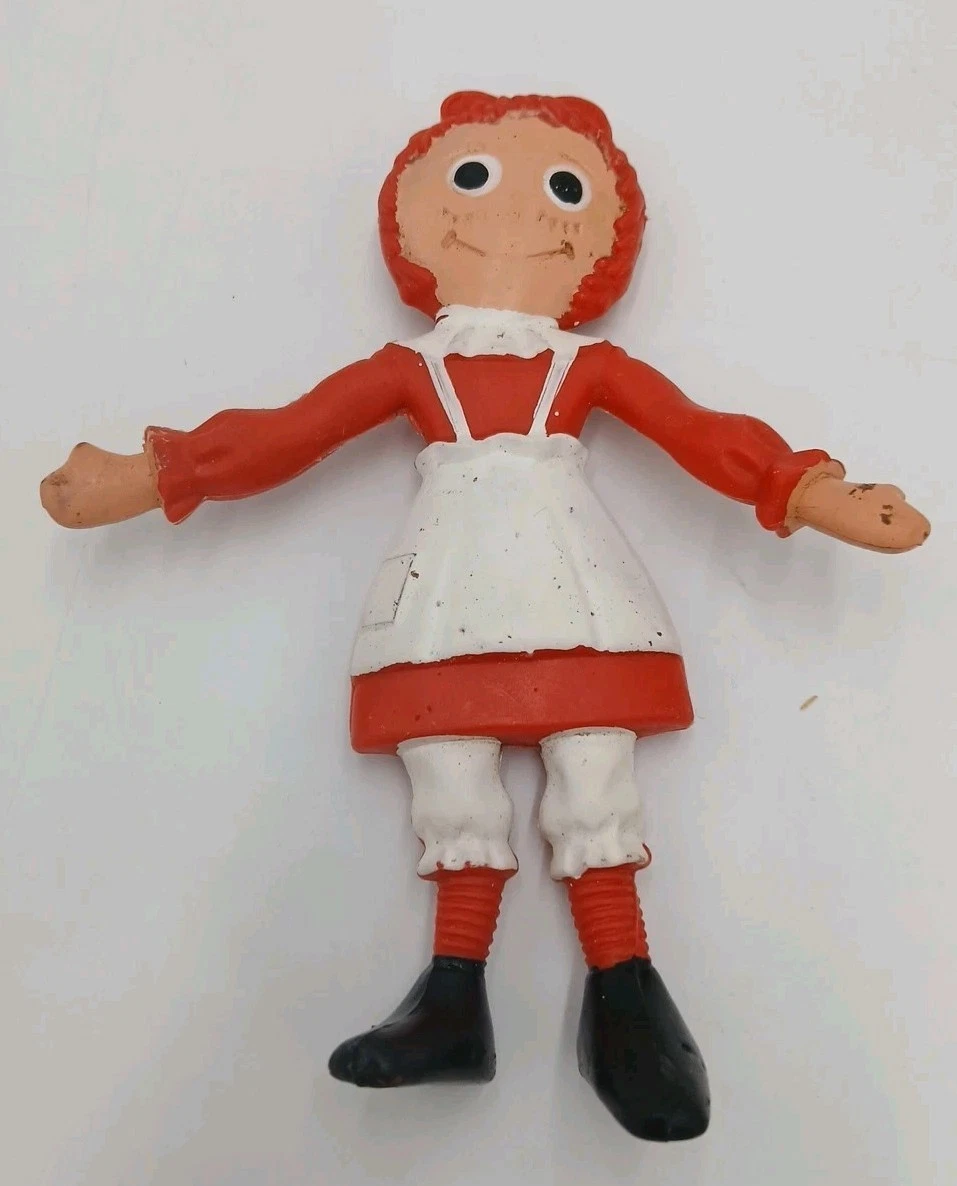 Raggedy Ann & Andy with Vintage Rubber Dolls & Doll Playsets for