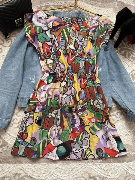 Women Dress Multicolor Satin 34 / XS / 42