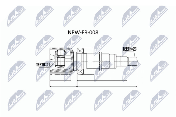 NTY Gelenksatz Antriebswelle NPW-FR-008 FüR Ford Focus 1 DAW DBW Turnier DNW DFW-image