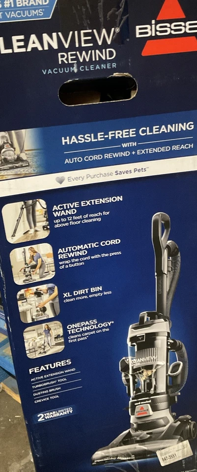 ⚡️BISSELL Cleanview Rewind 2.0 Upright XL Vacuum (3675) - Image 2 of 3