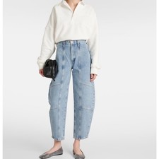 Agolde Mara High Rise Barrel Curved Leg Jeans Light Wash A9202-1206 Size 28