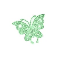 Rhinestone Butterfly Stickers Bling Crystal Butterfly Car Decals Stickers Green