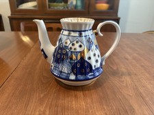 Lomonosov Imperial Russian Tea Pot 22K Cobalt Blue Domes No Lid