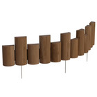 Wood Landscape Edging 3ft Half Log Staggered Height Cedar Garden Border Fence