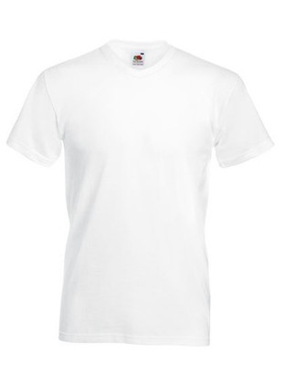 FRUIT OF THE LOOM Valueweight V-Neck T-Shirt Herren Basic Shirt S-5XL 61-066 NEU