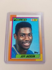 1990 (PHILLIES) Topps #74 Jeff Jackson - Rookie Card