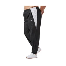 Reebok Plus Size Pull-On Logo Woven Track Pants Women's 1X/16W Black/White