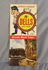 Vintage WISCONSIN DELLS BOAT TOURS Scenic Trips ADVERTISING Travel BROCHURE