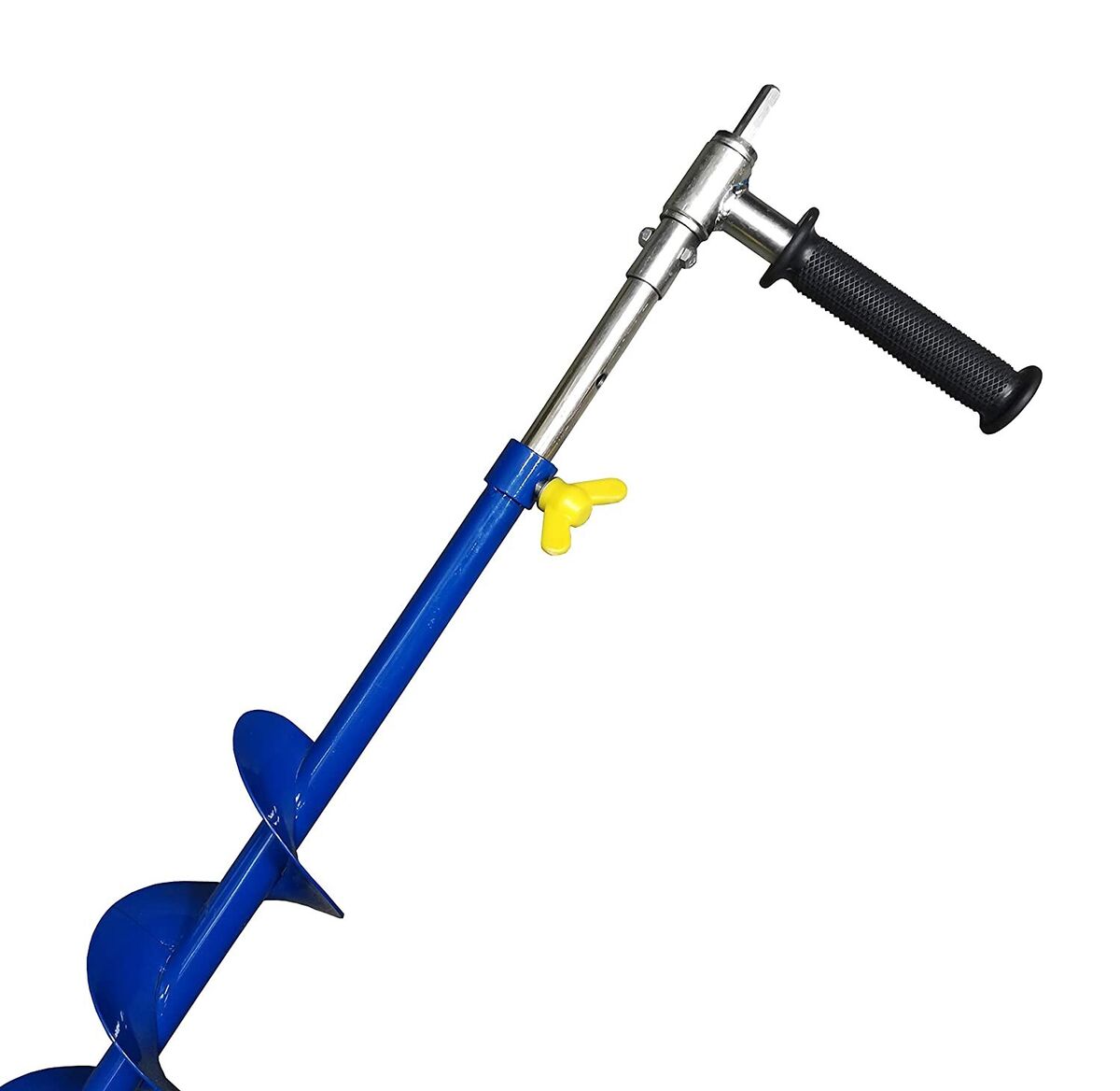 Ice Auger Drill Adapter with Handle - 18mm/0.720 Output Shaft Diameter