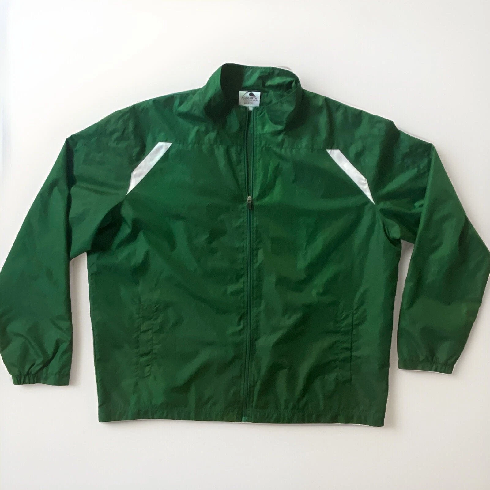 Augusta Sportswear Windbreaker Adult 2XL Green Color Match Zipper