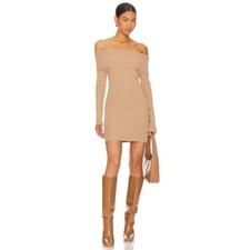 NWT Revolve Line & Dot Heart Struck Long-Sleeve Off The Shoulder Dress Small