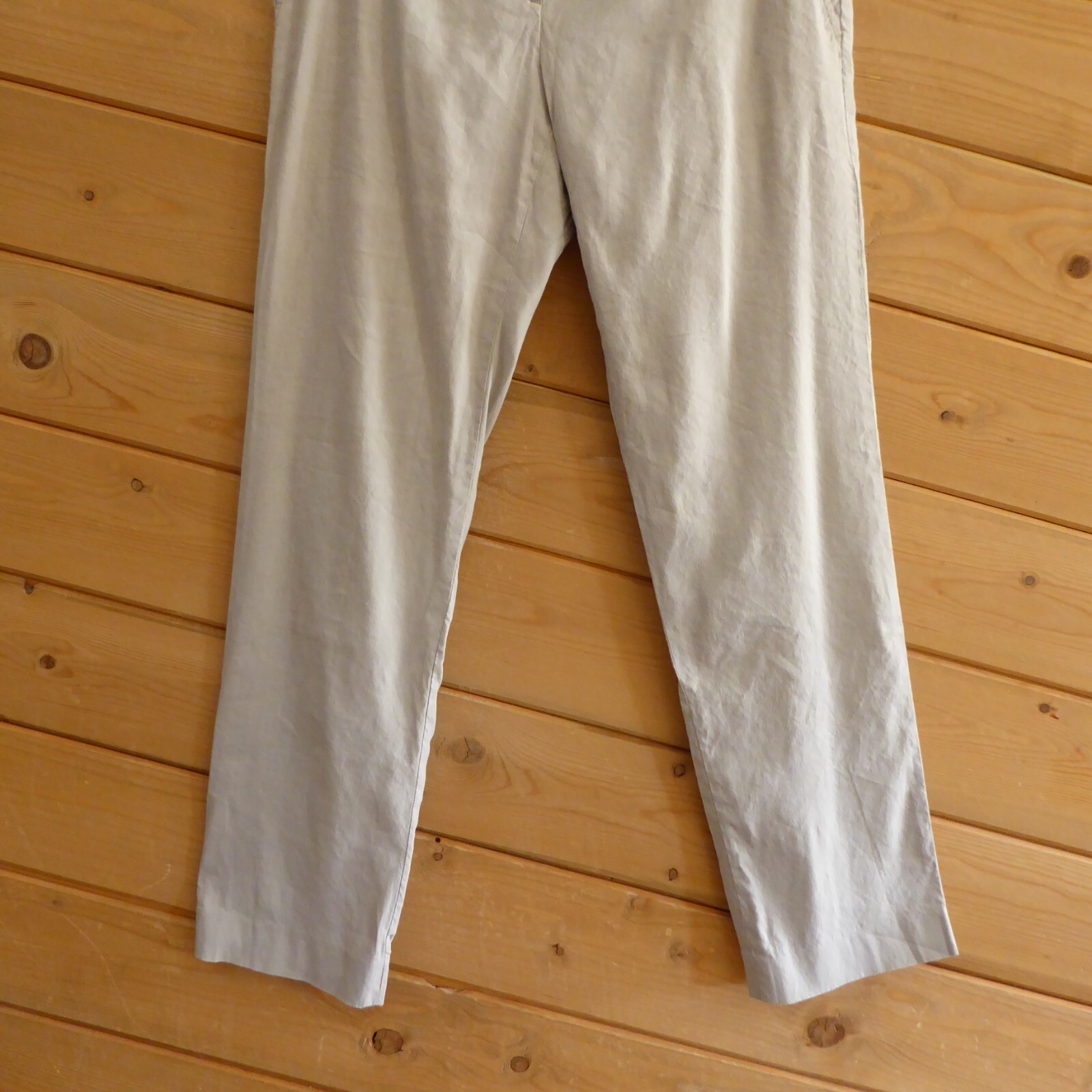 Theory Khaki Tan Pants Linen Blend Pants Trousers Str… Gem