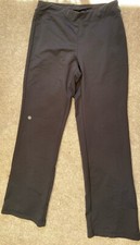 Athleta Black Straight Leg Workout Yoga Pants Medium Ankle Zipper