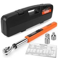 1/2"&3/8'' Digital Torque Wrench Set 25~250Ft-Lb/17-340N.m&4.4~44.3Ft-Lb/3-60N.m