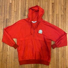 Vintage 80's Red LPGA Golfing Chalk Line Light Windbreaker Jacket Size Large