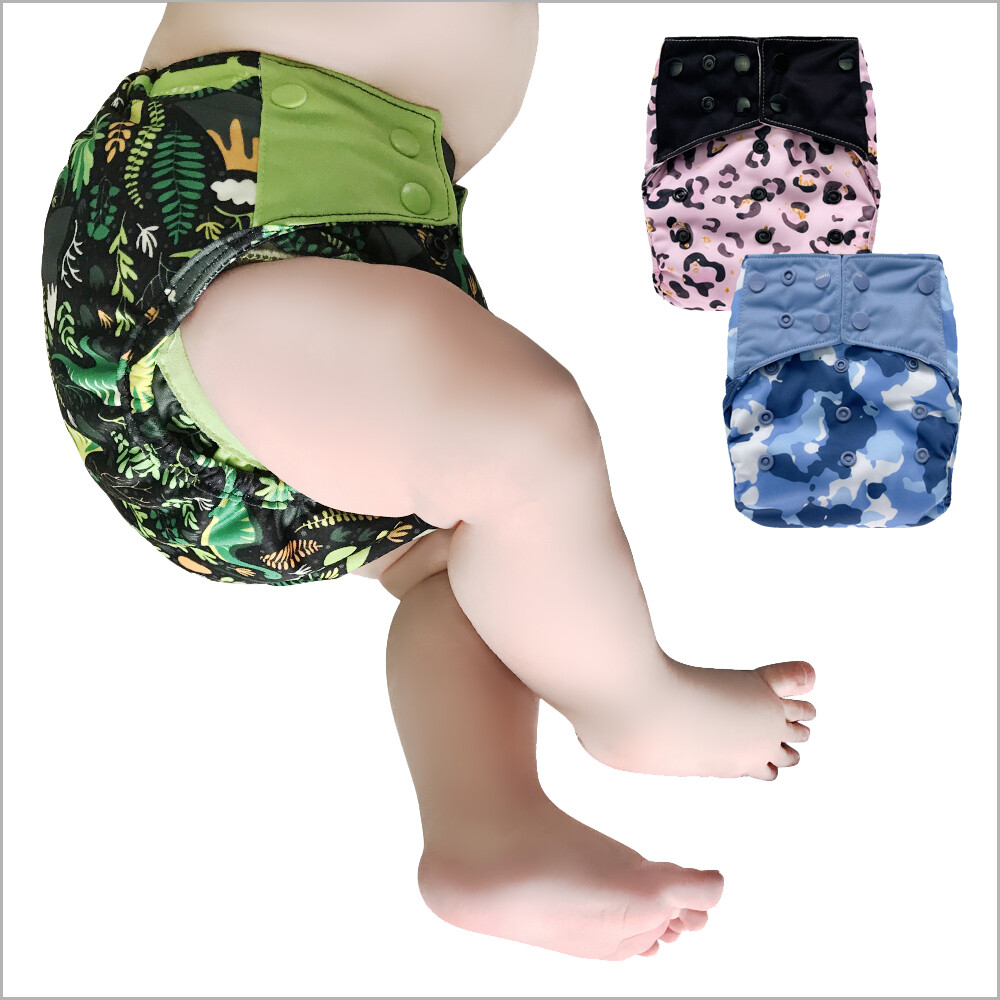ECOABLE Baby Heavy Duty Waterproof Cloth Diaper Cover with Leg Gussets