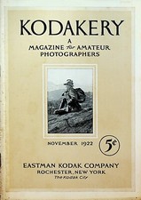 Kodakery Magazine for Amateur Photographers Kodak November 1922 Rochester NY