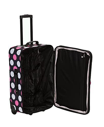 Rockland Escape 4-Piece Softside Luggage Set Telescoping Handles Dot - Picture 5 of 5