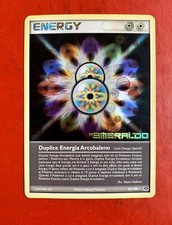 Lotto Carte Pokemon Duplice Energia Arcobaleno Ex Smeraldo Stamp 87/106 Rara Nm