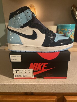 Size 7 - Air Jordan 1 Retro OG High Blue Chill W 885177551933| eBay