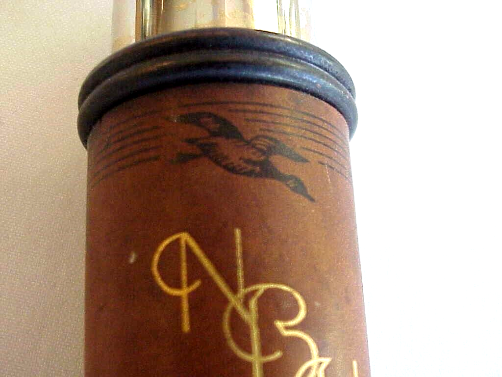 1940's Leather Wrapped Ducks Design Monogramed Table Lighter Al's Body
