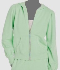 155 Sundry Women's Green Distressed Long Sleeve Hoodie Pullover Sweater Size 1