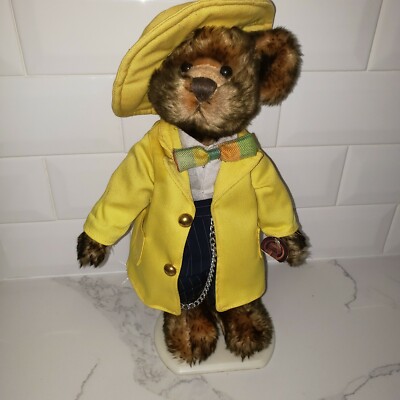 Vintage Brass Button MOOKIE THE 1930s TEDDY BEAR Plush Stuffed