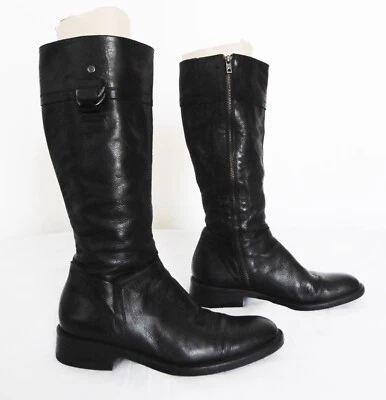 Bottes en cuir noir. Geox. Pointure 38 - Photo 1/4
