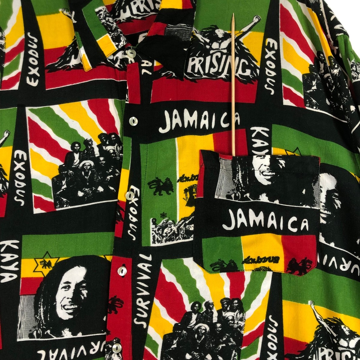 洋楽 BABADU We're Not To Blame 7 Hawaii AOR Vintage Bob Marley Uprising Rayon Hawaiian AOP Shirt Roots