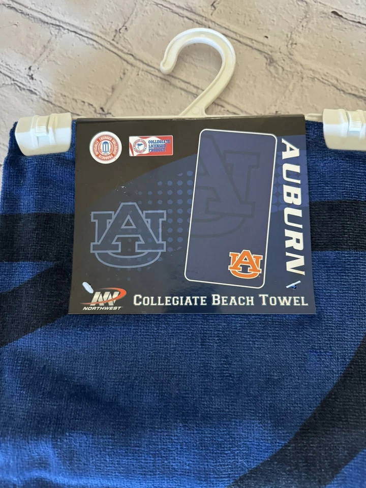 Toalla de playa Auburn University de Northwest 30x60. 100% algodón Foto 2 de 3