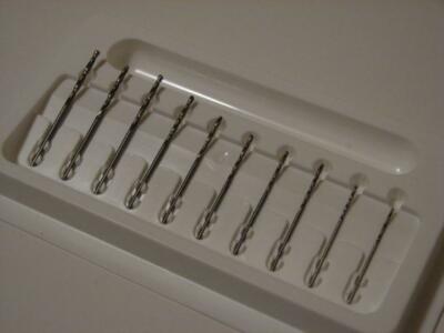 Watchmaker drill bits set 10 pieces Ø 1.0 - 2.2 mm drill set. New Old Stock 