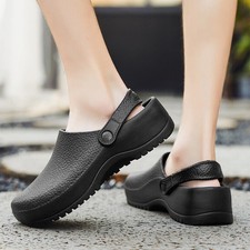 Oil Resistant Chef Shoes For Summer Cushion Safety Kitchen Non Slip Work Shoes