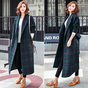 checkered long coat womens