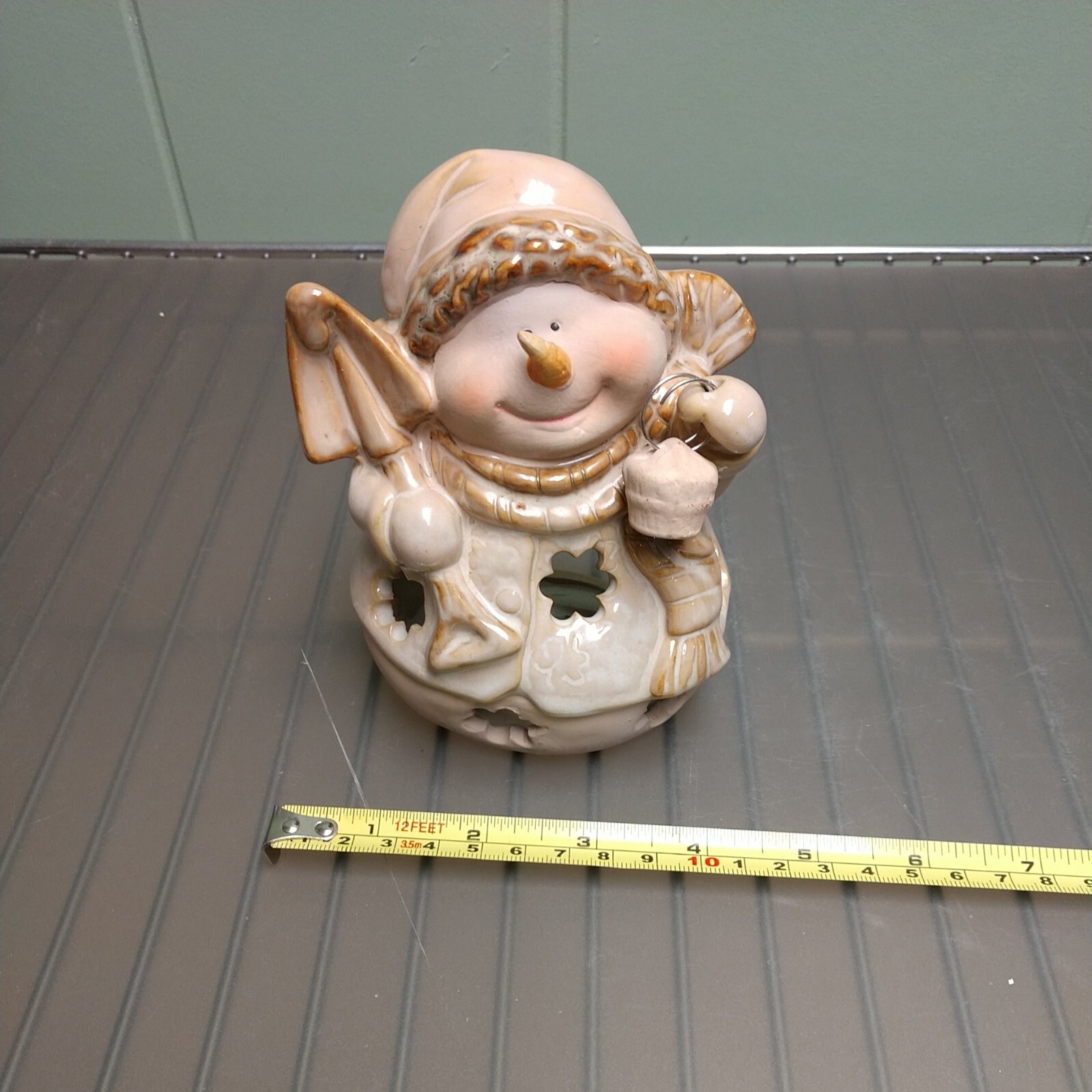 Kirkland Potter's Snowman Votive Candle Holder Figurine eBay