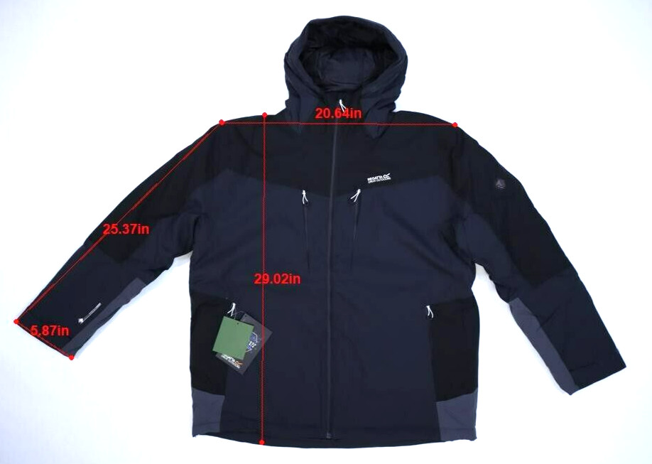 Regatta Highton Stretch II Waterproof Breathable Jacket Ash Black Grey Mens XL View 2