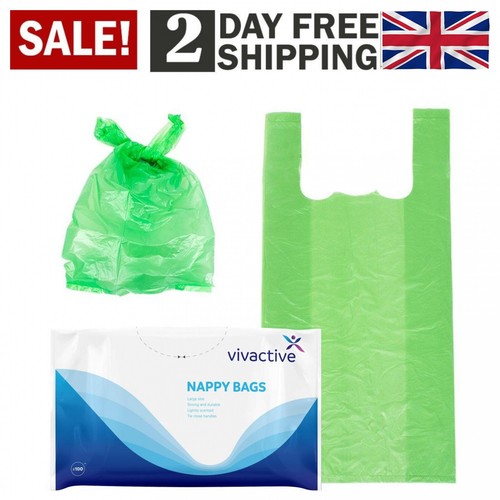 Large Adult Incontinence Nappy Disposal Bags Strong Tie Handle Scent