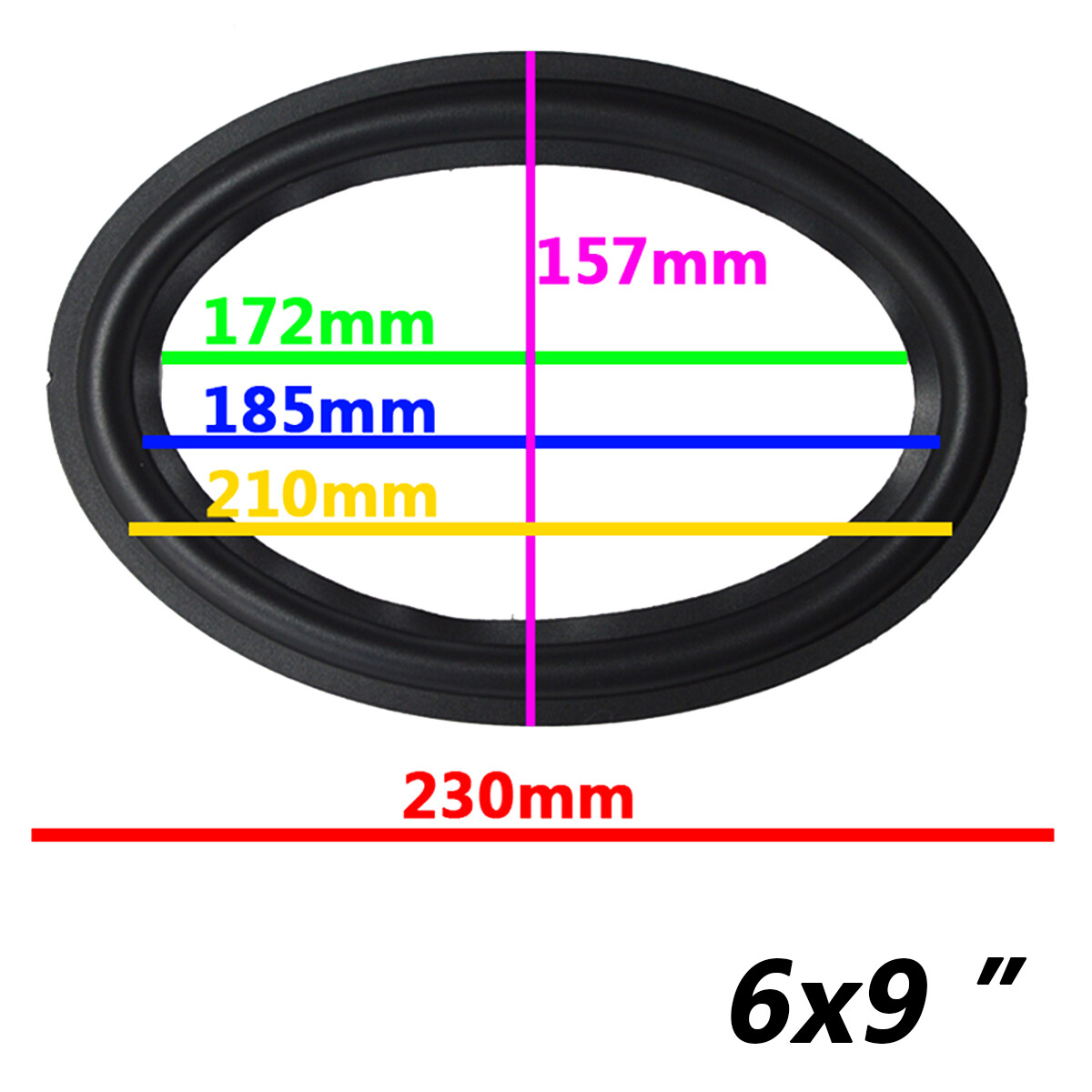 2 Pcs 6x9" 6x8" inch Speaker Rubber Edge Kit Subwoofer Diaphragm