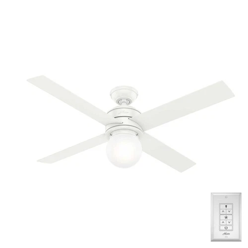 Hunter 52" Hepburn Ceiling Fan w/ LED Light Vintage Inspired Retro 1920s Modern - Picture 1 of 3